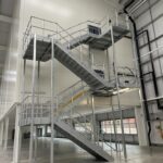 Industrial staircase galvanised finish