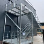 External galvanised steel staircase